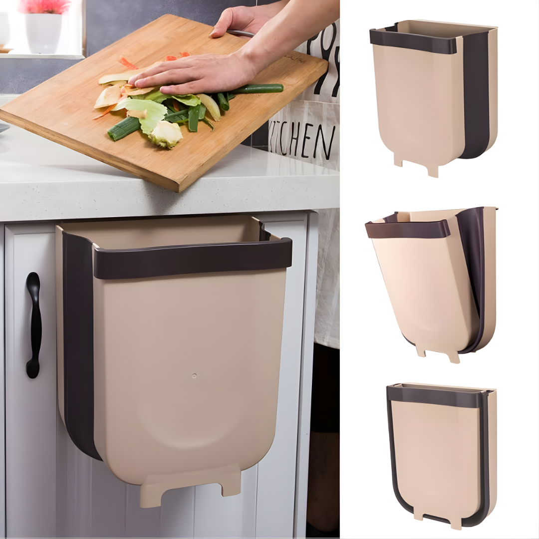 Foldable Waste Bin for Kitchen Cabinet Door
